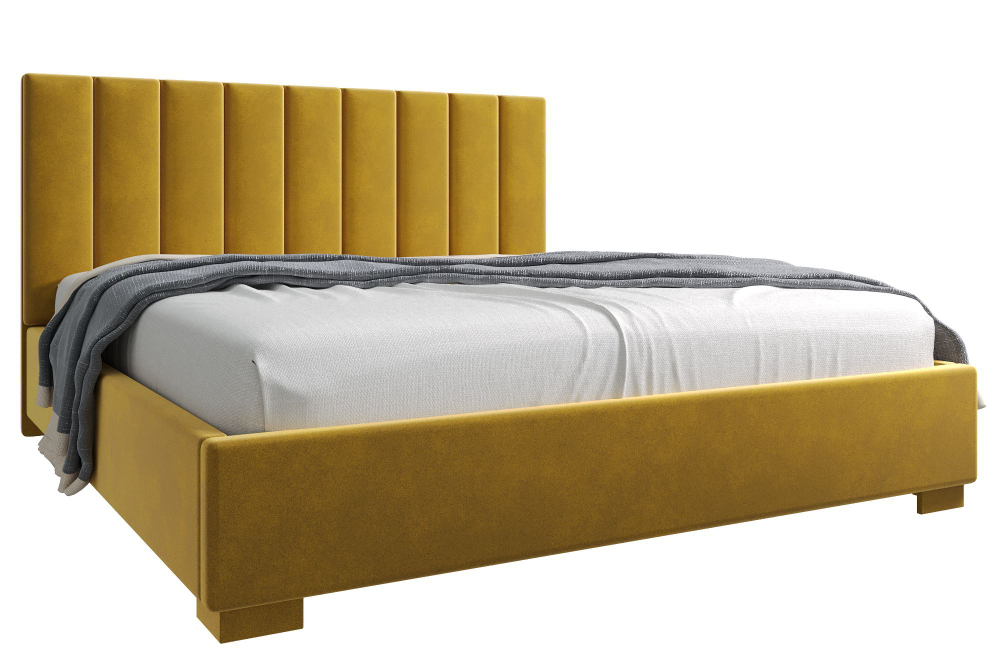 Кровать двуспальная, 180х200 Беатрис желтый