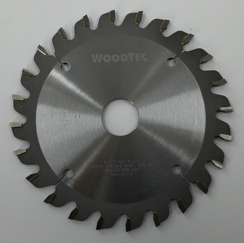 Подрезная коническая пила WoodTec для форматно-раскроечных станков Ø120 х 20 х 3,1-4,3 Z = 24 KON