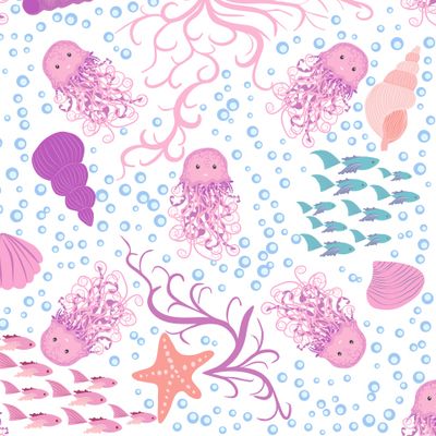 Маленькие розовые медузы