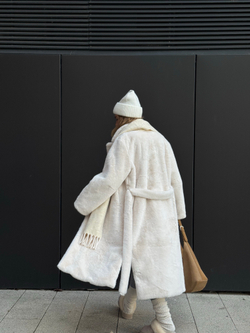 Шуба Lux макси белый