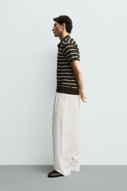 ZARA ПОЛО ПИКЕ REGULAR FIT, ПОЛОСКИ