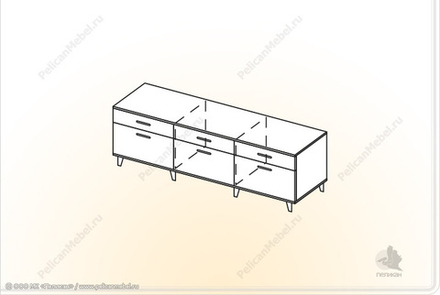 Тумба под ТВ Крафт ТБ-2