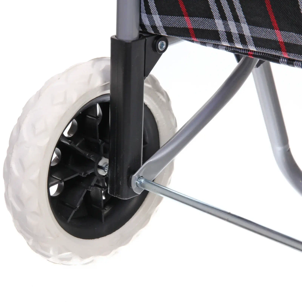 Тележка хозяйственная с сумкой (88*34*30см, колеса 16 см,грузоподъемность до 30 кг) клетчатая DC-306