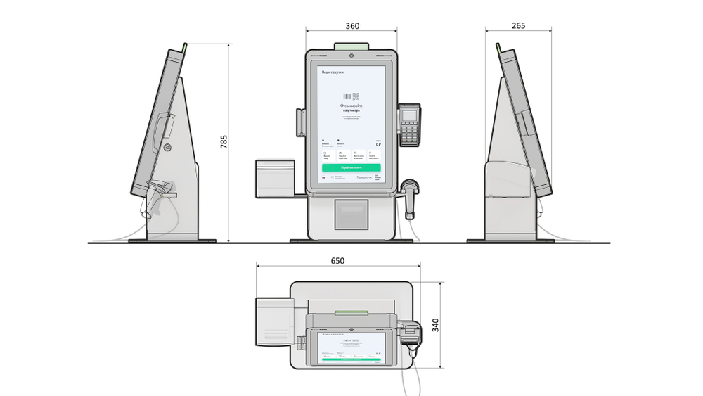 Касса самообслуживания POScenter SCO-K210 Light