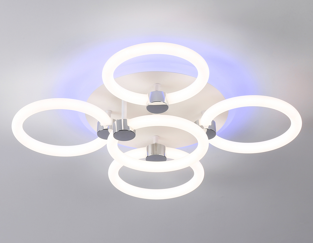 Светильник светодиодный потолочный FA3841/4+1 WH белый 70W 3000K-6400K+RGB D538*115 (ПДУ РАДИО 2.4G)