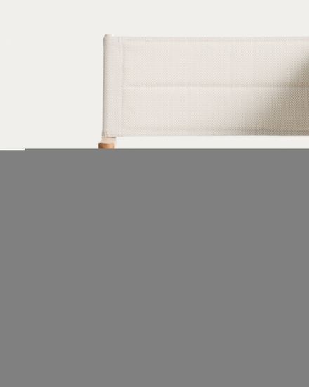 Складной уличный стул Tisno из алюминия цвета экрю и текстиля цвета экрю