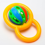 1908929/Погремушка на колёсиках, внутри корпуса шар-погремушка, верхняя часть - мягкий ПВХ, в/п 10*8