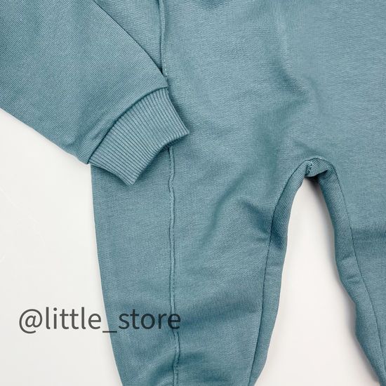 Комплект из футера "One love" Серо-зеленый