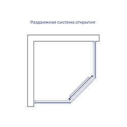 Душевой уголок RGW SV-82Gb "L" (Тонированное, 800x800)
