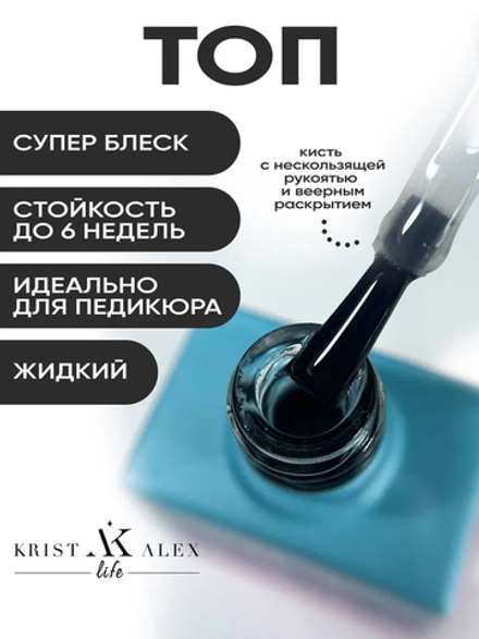 KristAlex Top Super Gloss - Топ супер глянец без УФ фильтра и л/с, 8мл