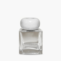 Комплект: Флакон для диффузора 50 мл прозрачный куб с белой крышкой Эллипс
