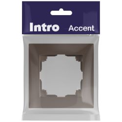 Рамка для розеток и выключателей Intro Accent 6-501-08 на 1 пост, СУ, бронза | Intro