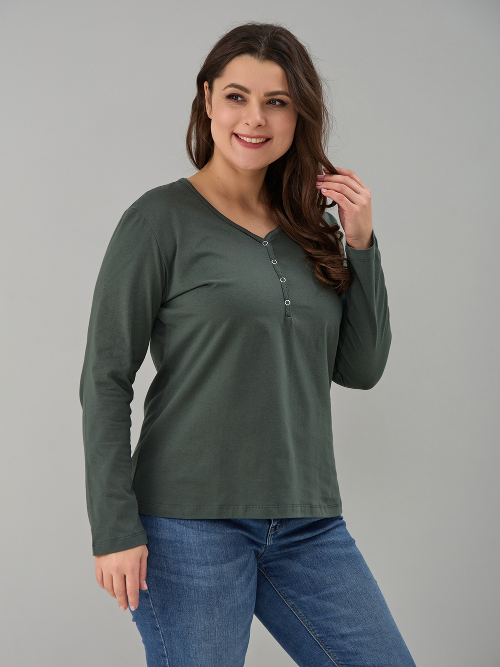 Лонгслив Л-004/зеленый