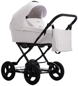 Детская коляска AroTeam Teramo Prima 3 в 1 с автокреслом Avionaut Cosmo 01 белая кожа