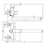 Смеситель Lemark Ursus LM7251BL универсальный