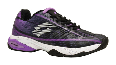 Женские Кроссовки теннисные Lotto Mirage 300 Speed W - all black/all white/bellflower