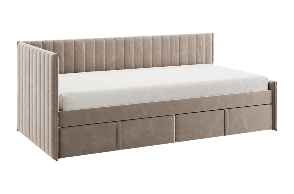Кровать тахта с ящиком Твикс (велюр) МФ Мебельсон, г. Ижевск