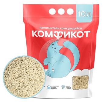 Наполнитель тофу комкующийся без аромата Комфикот 10 л
