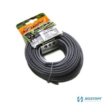 Леска ВАРЯГ 3,0 мм зубья пилы, серый,  15м