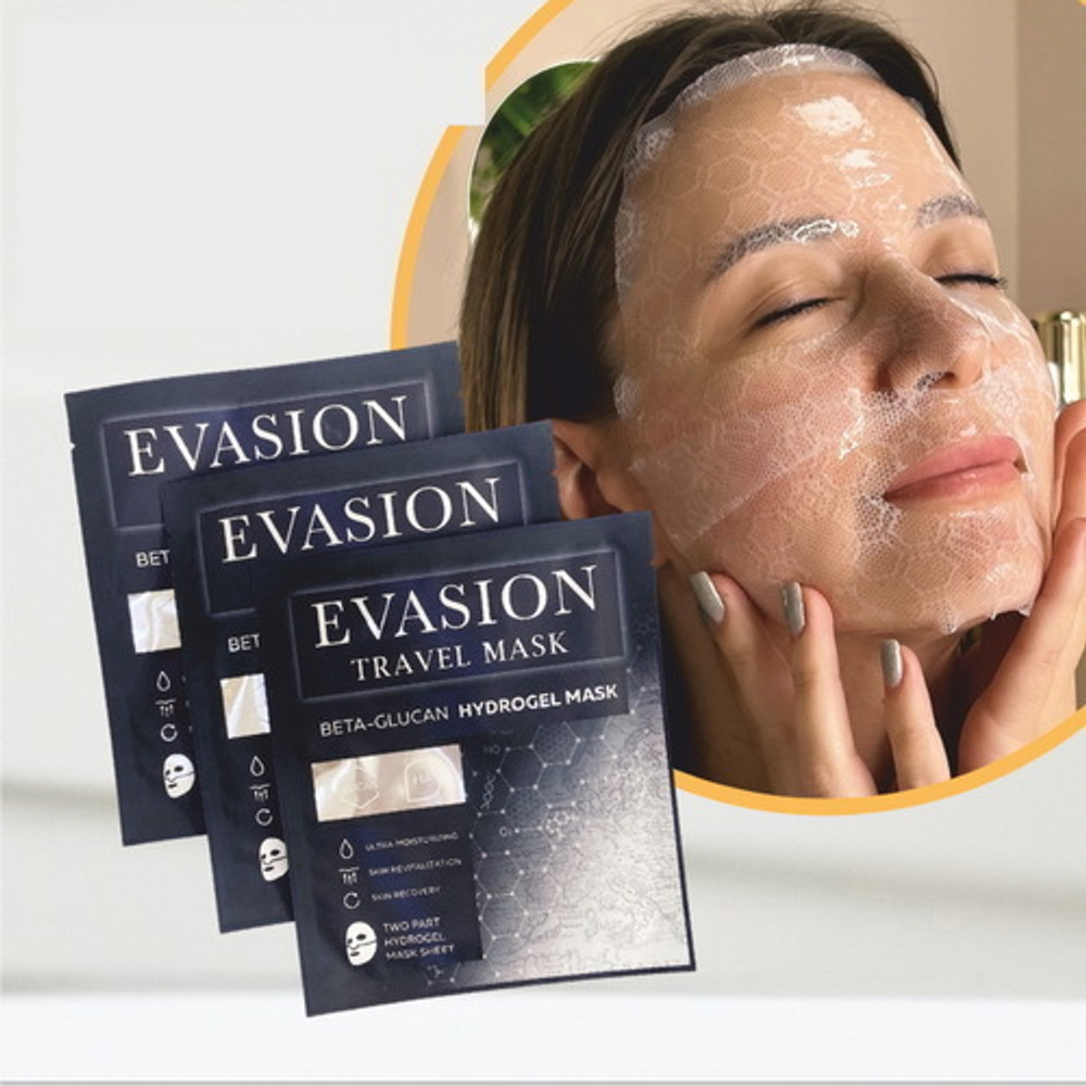 Travel Mask β-Glukan Evasion | Гидрогелевая маска с β-глюканом и гиалуроновой кислотой