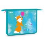 Папка для тетрадей 1 отделение, А5, Först "Pretty fox", 240*205*40мм, пластик, на молнии