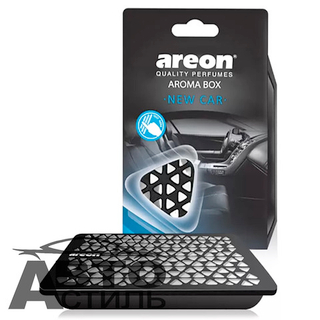 Ароматизатор в банке под сидение AREON  AROMA BOX  - New Car\Новая Машина 704-ABC-05-ЧЗБ