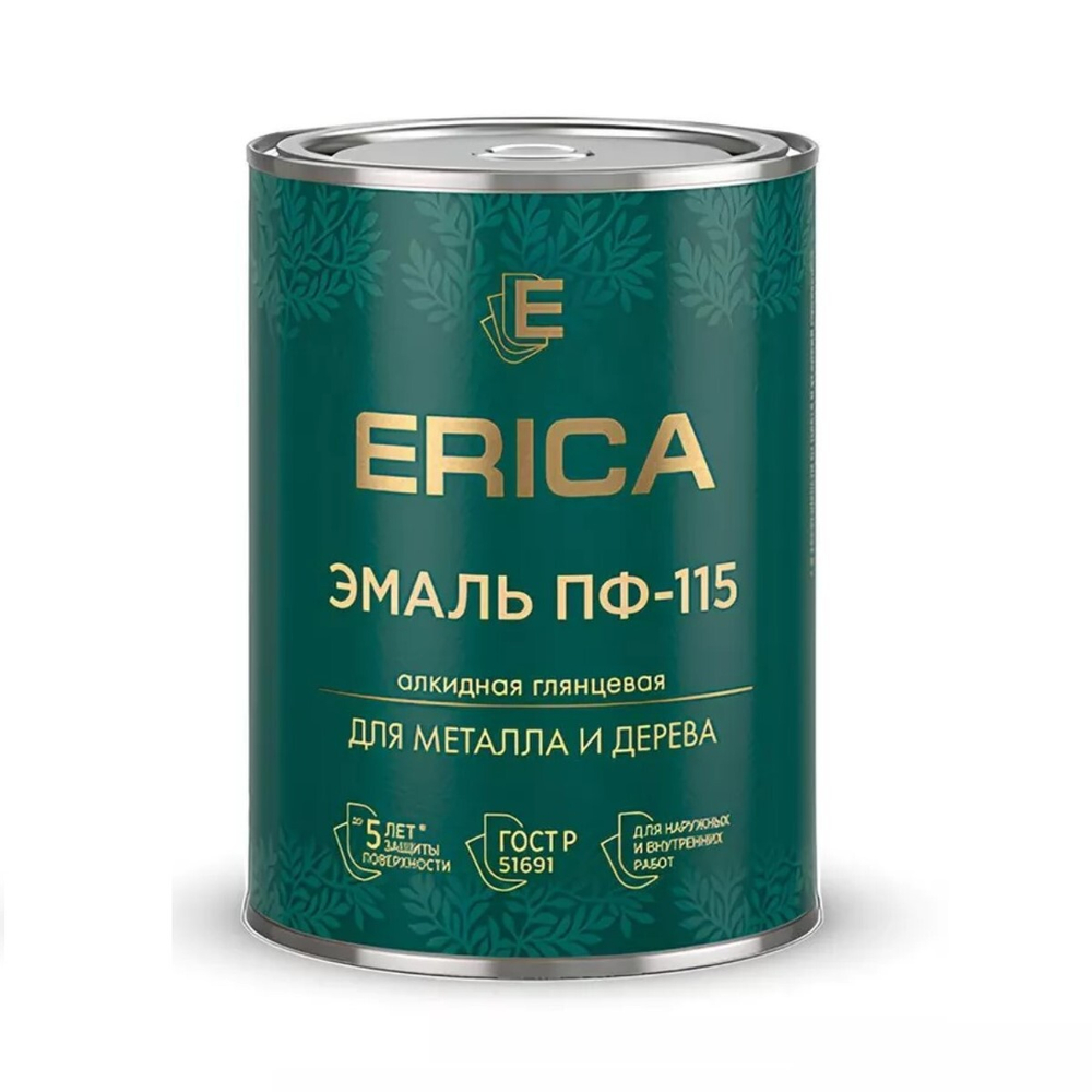 Эмаль Erica ПФ-115, белая, 1,8 кг