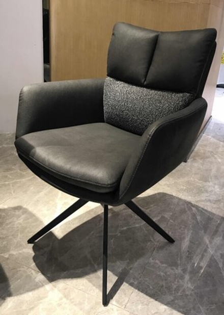 Стул LUIS 360 град. поворот Серый Maison 99# / OTE COBBLE 457 / черный каркас, ®DISAUR