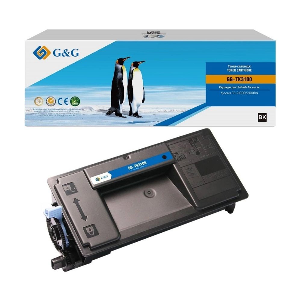 Тонер-картридж G&amp;G, аналог Kyocera TK-3100 для M3040dn/M3540dn/FS2100 (12.5K)