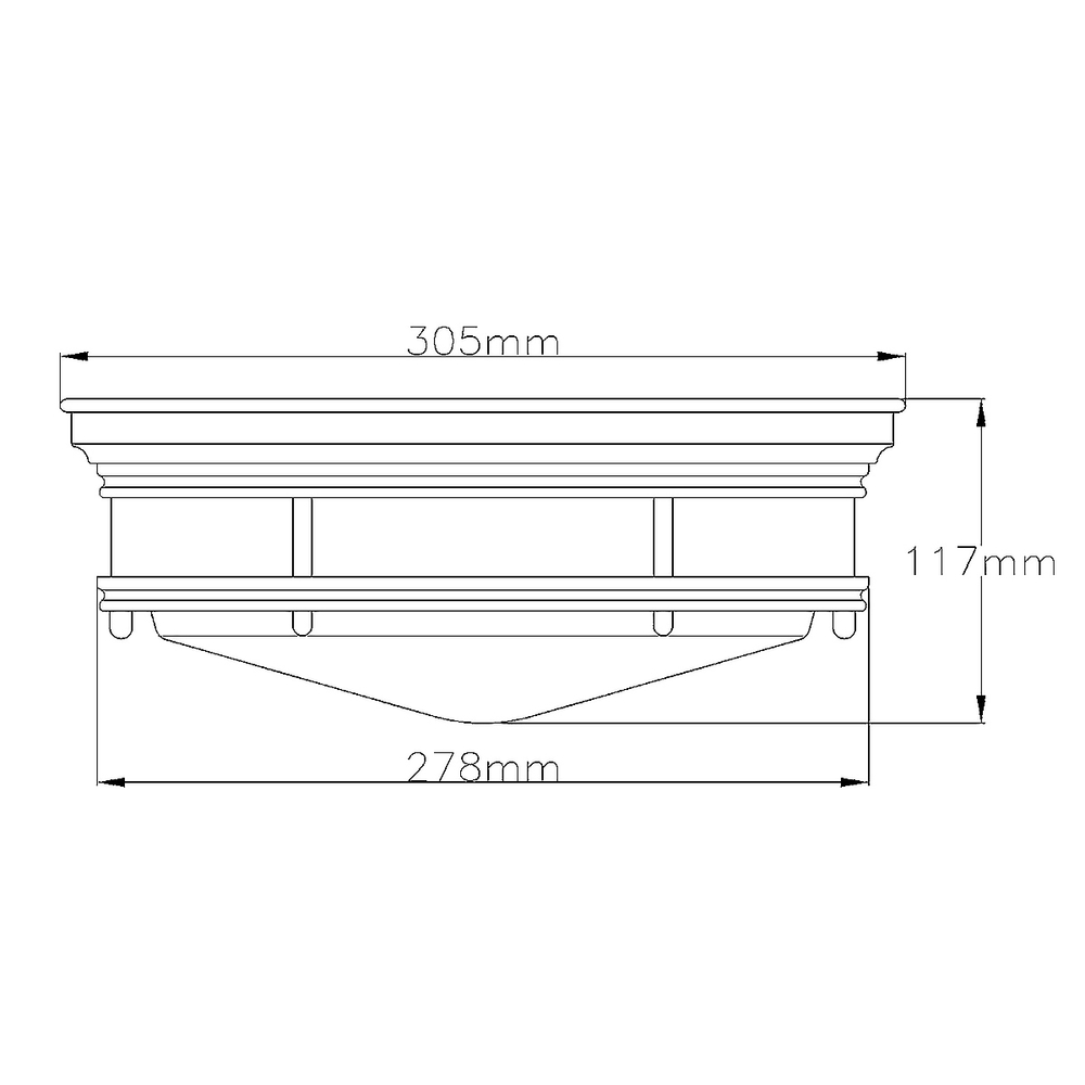 Потолочный светильник для ванных комнат Hinkley, Арт. QN-HADRIAN-FS-BR-CLEAR