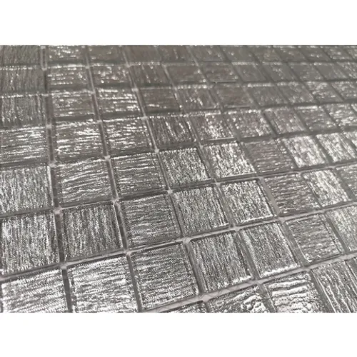 Мозаика стеклянная Silver Satin 23x23x4 (ПУ) Silk Way серебро серый