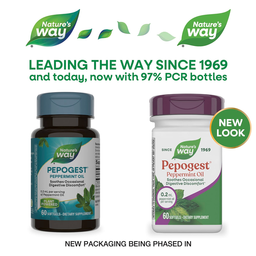 Nature's Way, Pepogest®, масло перечной мяты, 0,2 мл, 60 капсул