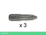 Насадка крестообразная Bosch PH2 25мм 3 штуки 2607001511