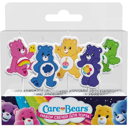 РАСПРОДАЖА НАБОР СВЕЧЕЙ НА ПАЛОЧКАХ "ЗАБОТЛИВЫЕ МИШКИ", (5 ШТ.)
