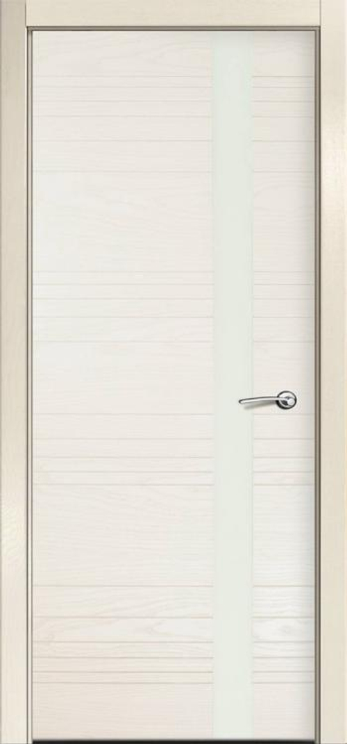 Межкомнатная дверь V-IX / Цвет Бьянко / Стекло "Лакобель белое" / Двери Верда