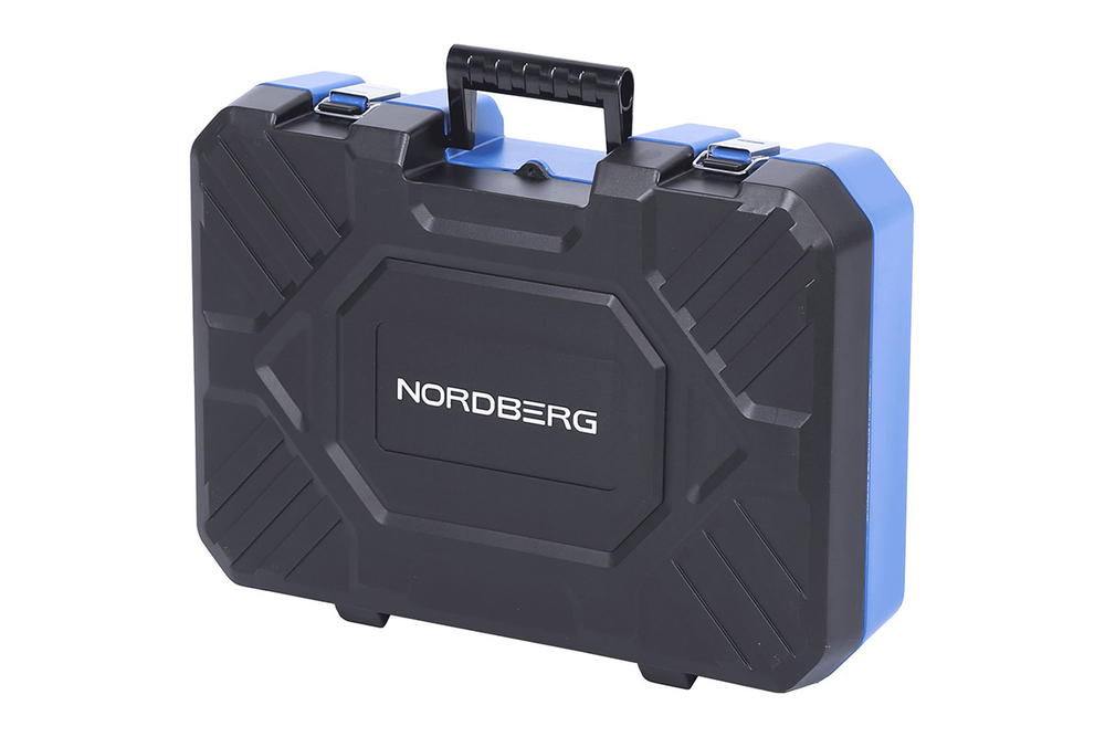 NORDBERG (NP5070K1) Пневмозубило 250 мм, с комплектом насадок и быстросъемным держателем в кейсе, 20 предметов