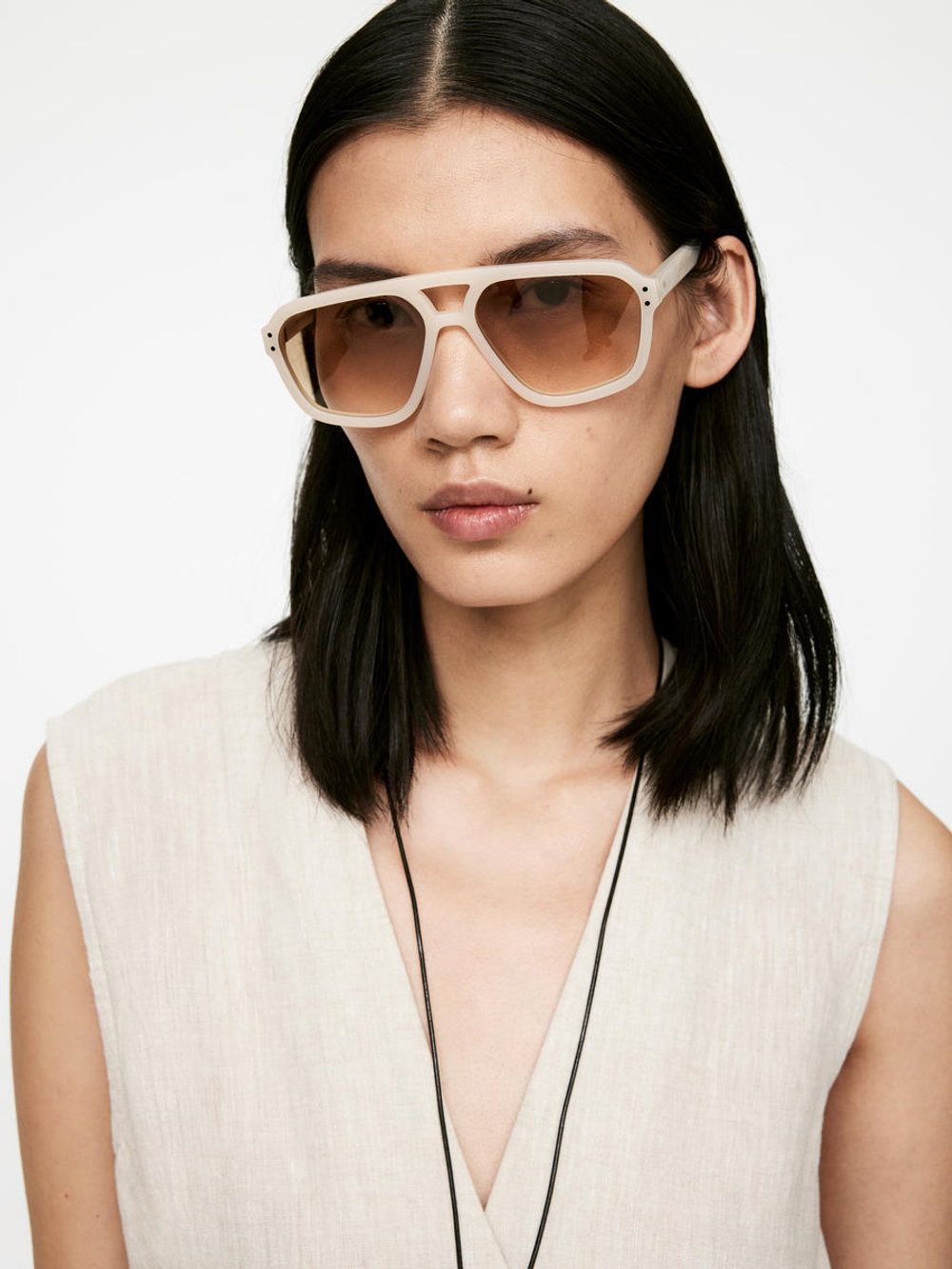 ARKET Солнцезащитные очки Jet, кремовый