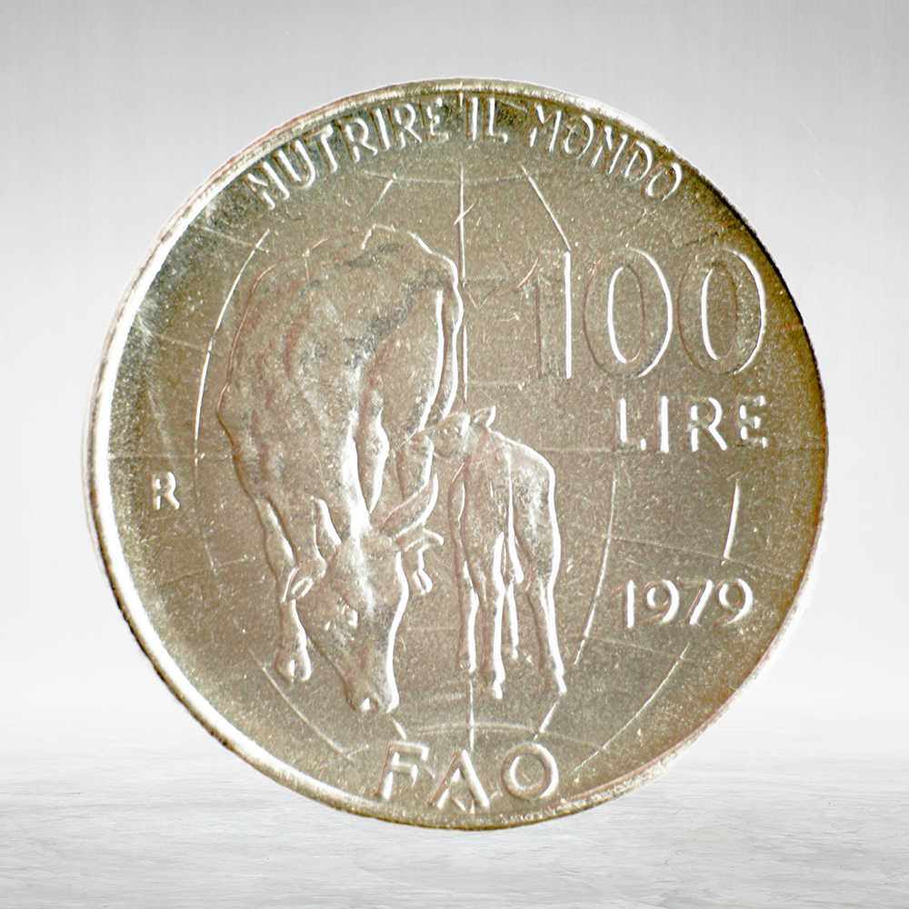 Italy 100 Lire 1979 R "FAO - Feeding the World", UNC
