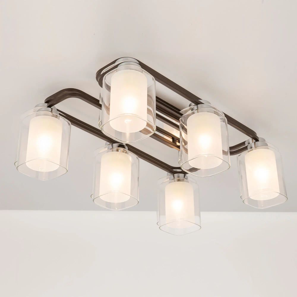 Citilux Румба CL159261 Люстра потолочная Венге Хром