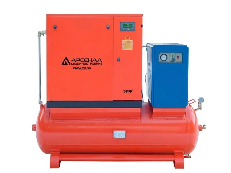 Винтовой компрессор ЗИФ-СВЭ-2,6/1,0 ШМ ОиР-900 на ресивере с осушителем