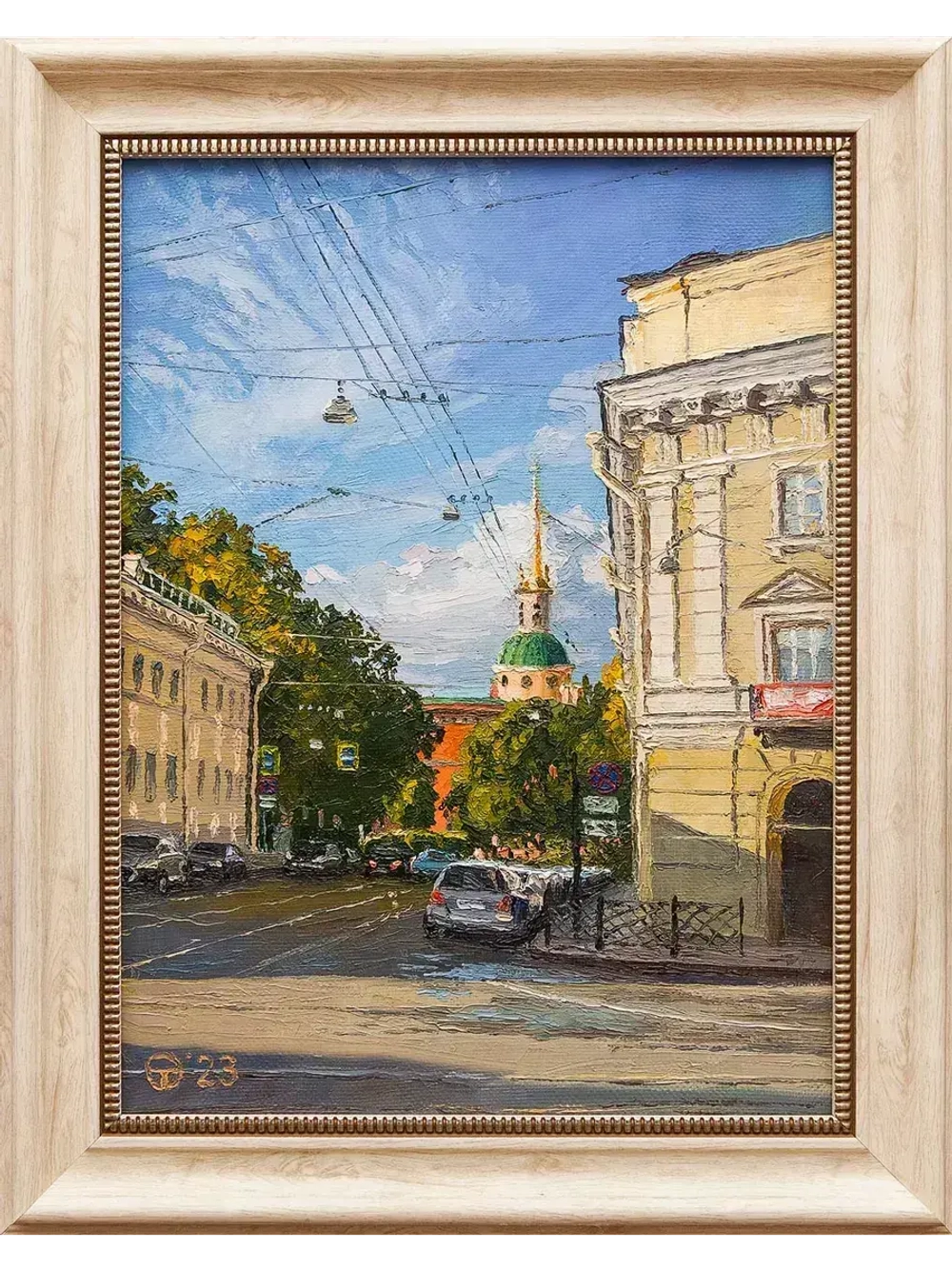 Картина маслом "Инженерный замок" Опритова
