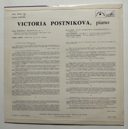 Винтажная виниловая пластинка LP V. Postnikova Шуман, Шопен, Лист, Рахманинов Этюды (France 1971)