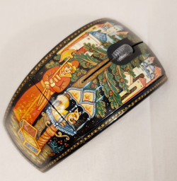 Мышь беспроводная с ручной росписью "Сказка о царе Салтане"