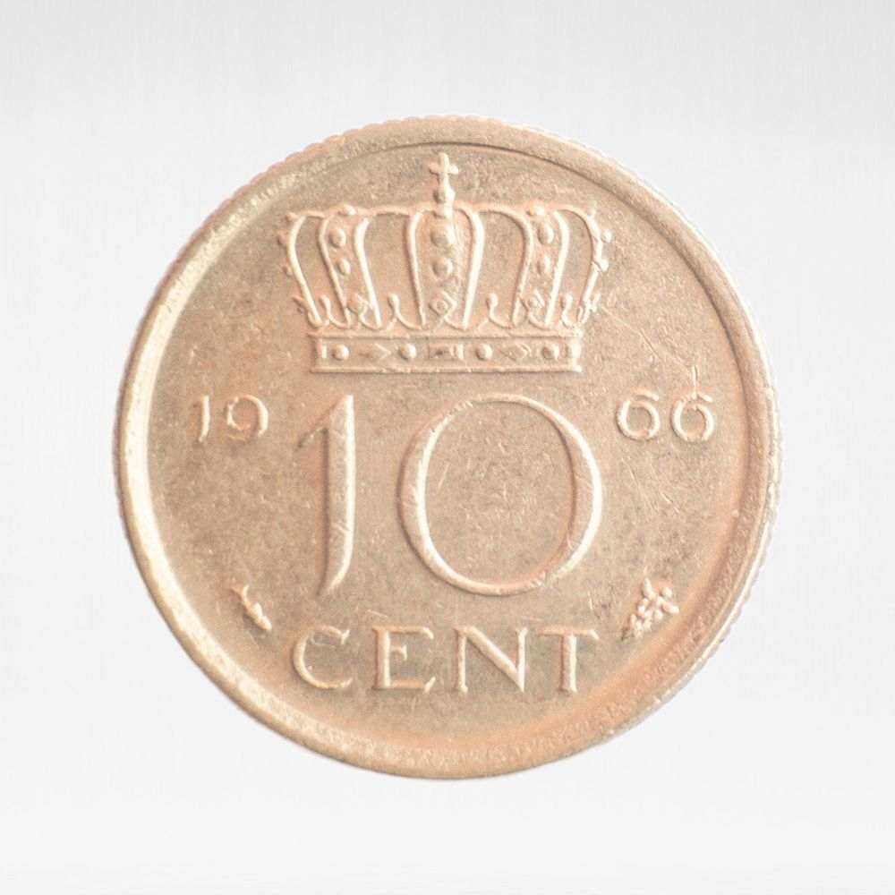 Netherlands, 10 Cents - Juliana, 1966, VF