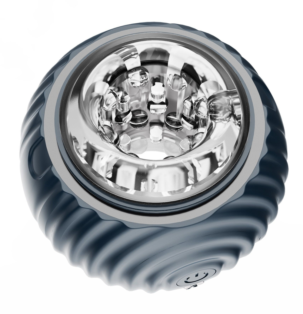 Сквозной мастурбатор с вибрацией (Цвет: темно-синий)