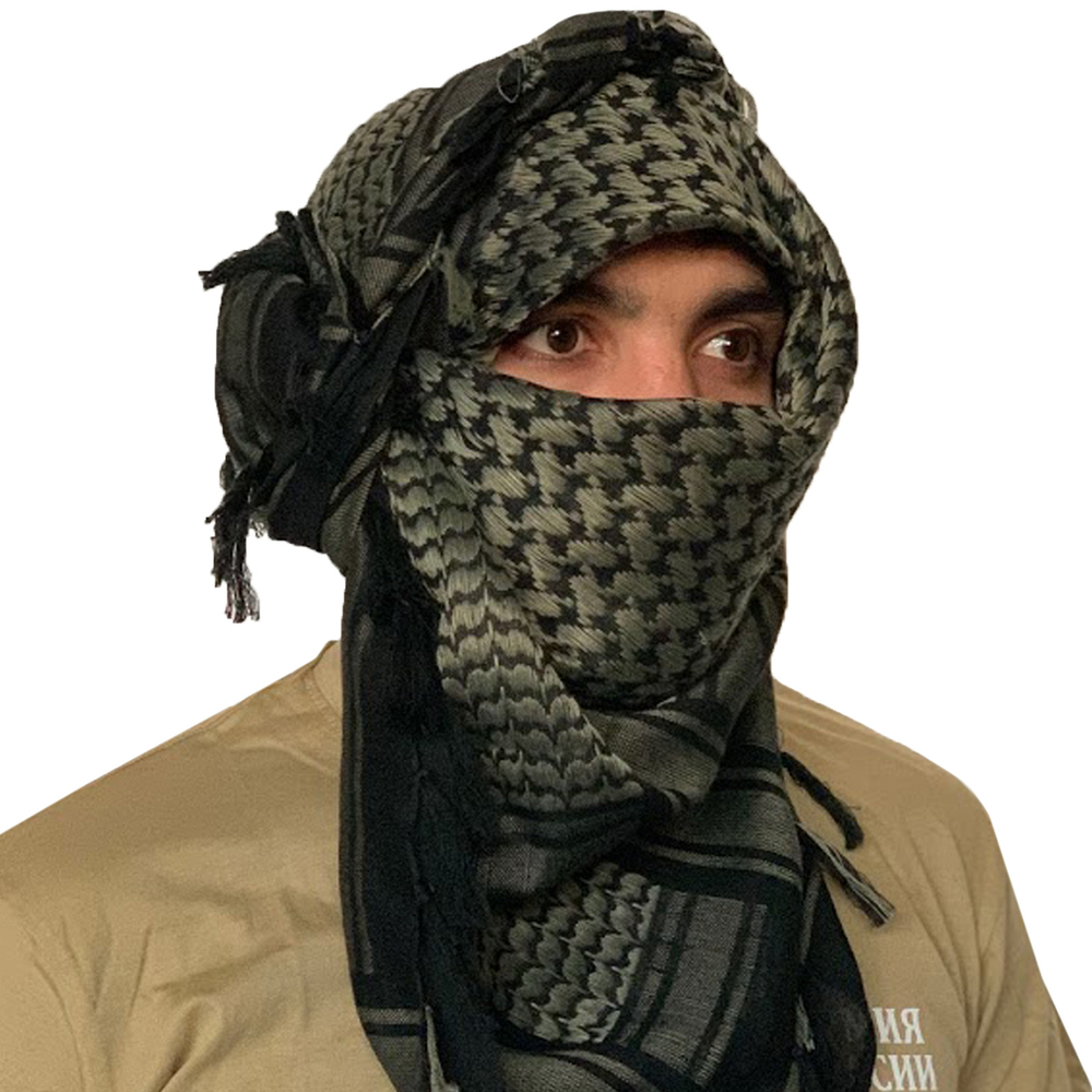 Арафатка шемаг черно-оливковая
