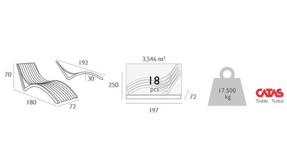 Шезлонг Slim белый