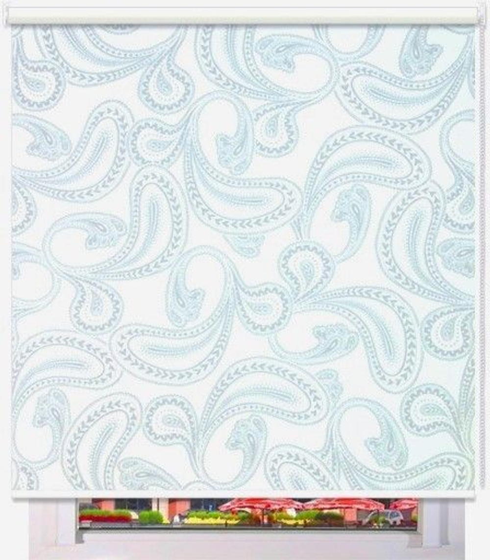 Рулонные шторы Пейсли голубые RF-SA69765-02 RF-SA69765-02
