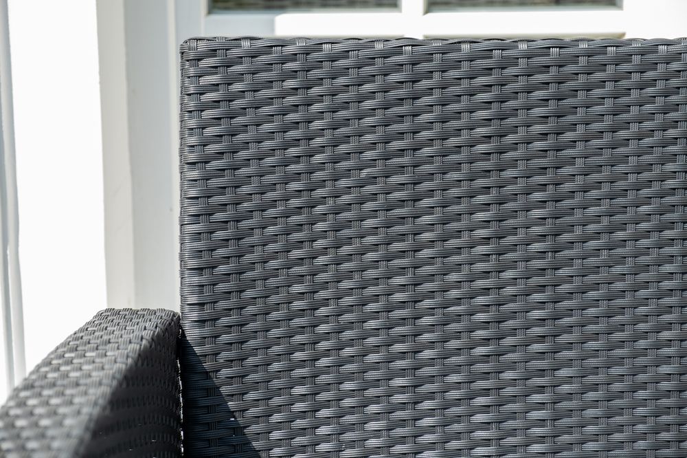 "Вашингтон" лаунж-зона из искусственного ротанга на 4 персоны, цвет черный