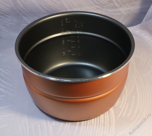 Сменная чаша (кастрюля) с тефлоновым покрытием для мультиварки-скороварки на 5 литров формата YBD с паровой пластиной